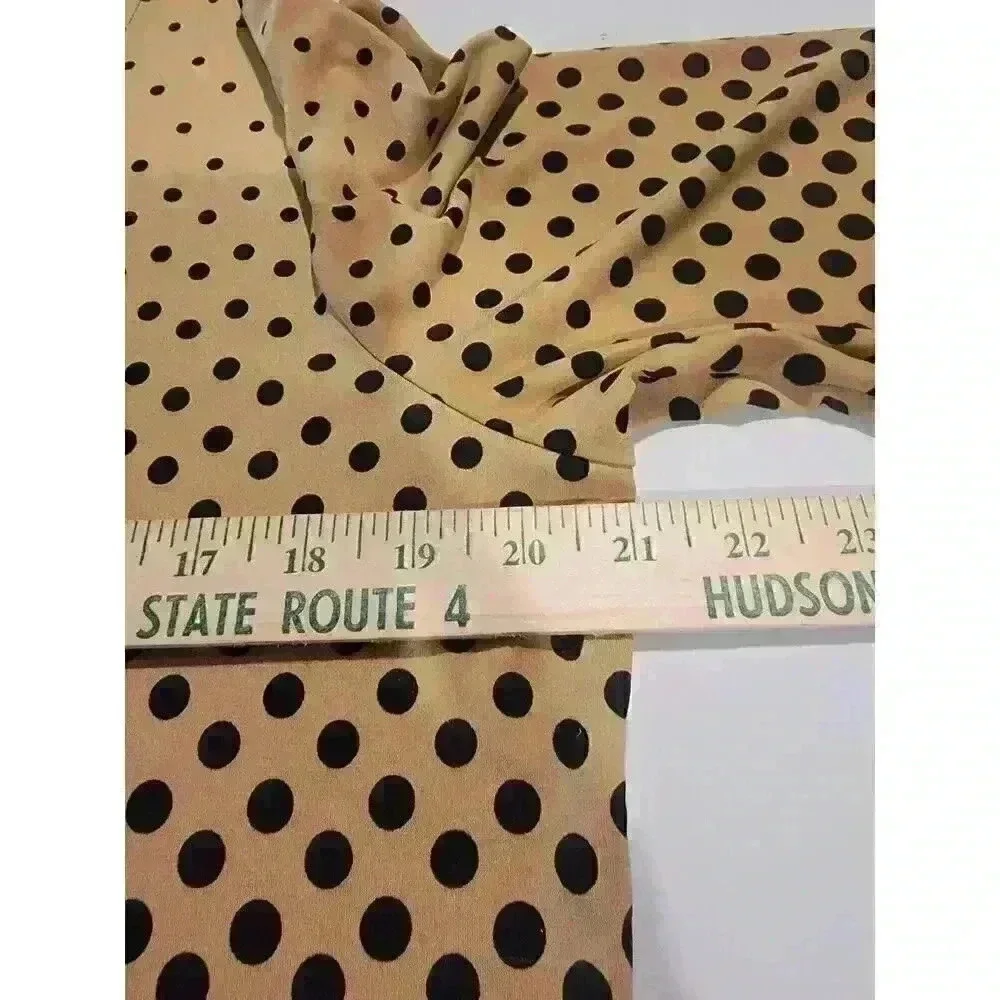 Chico's Womens Size 2 Top Polka Dot Tunic Blouse Slinky Career Office Large - Picture 6 of 11